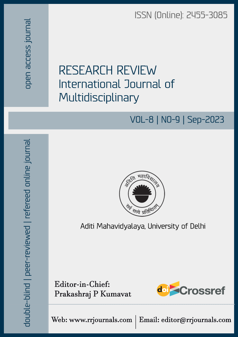 					View Vol. 8 No. 9 (2023): RESEARCH REVIEW International Journal of Multidisciplinary
				