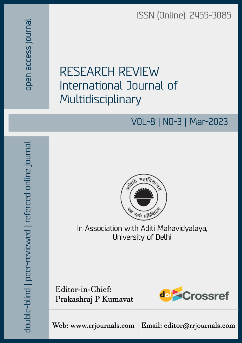 					View Vol. 8 No. 3 (2023): RESEARCH REVIEW International Journal of Multidisciplinary
				